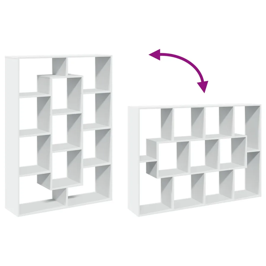 Bibliothèque blanc 102x29x143 cm bois d'ingénierie - 8