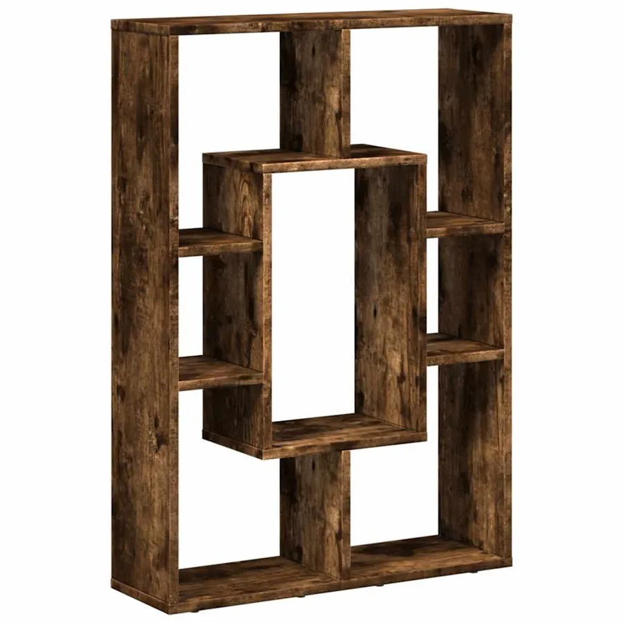 Bibliothèque chêne fumé 63x20x90 cm bois d'ingénierie - 2