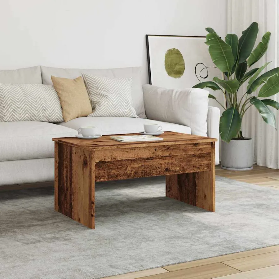 Table basse vieux bois 80x50,5x41,5 cm bois d'ingénierie - 3