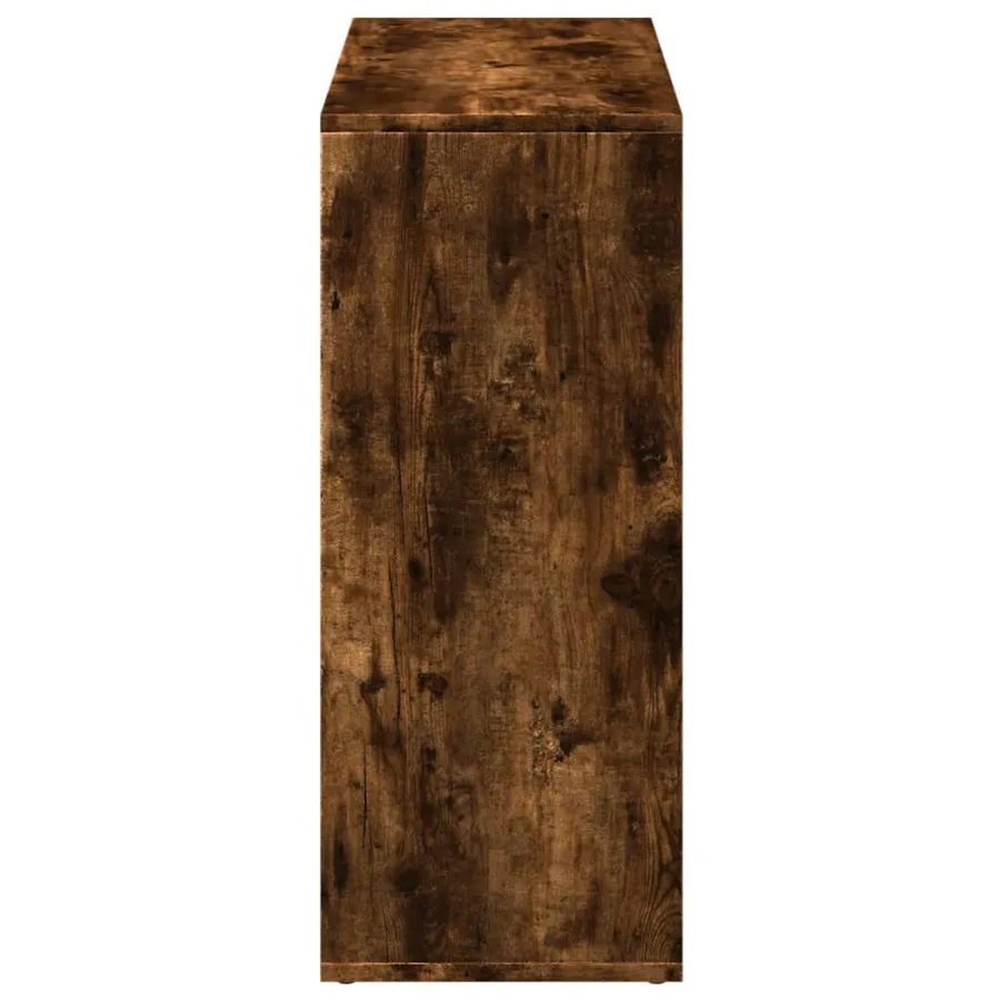 Étagère séparatrice de pièce chêne fumé 69,5x29x69,5 cm - 7