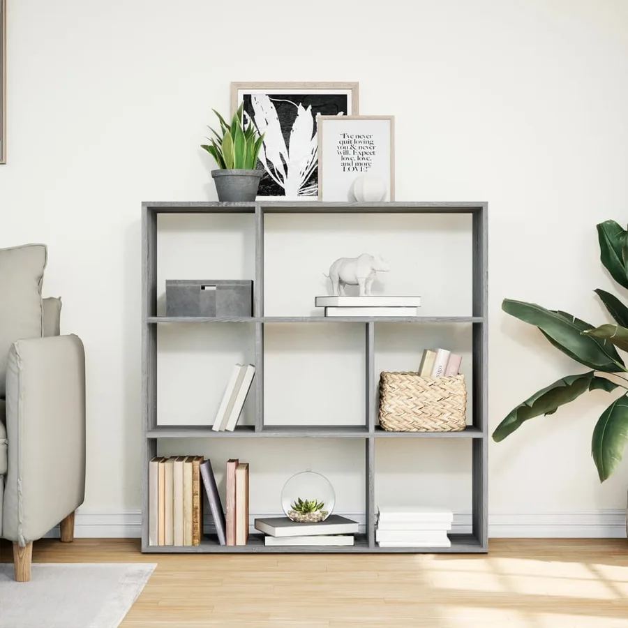 Étagère séparatrice de pièce sonoma gris 102x29x103,5 cm - 3