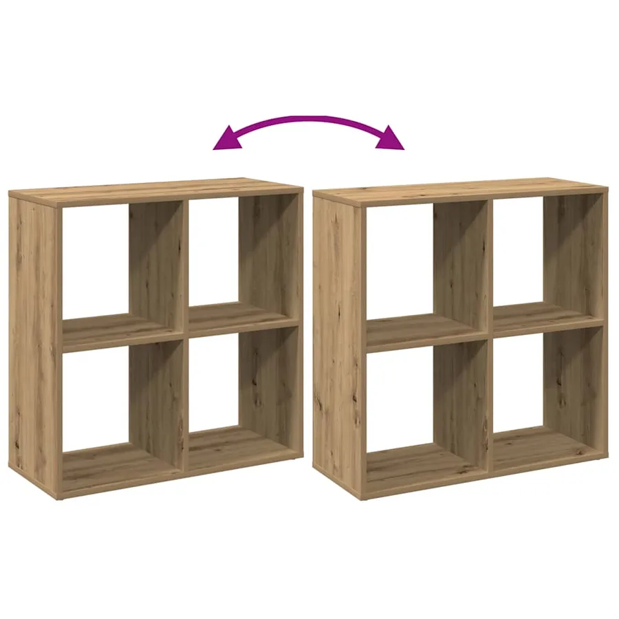 Étagère séparatrice de pièce chêne artisanal 69,5x29x69,5 cm - 10
