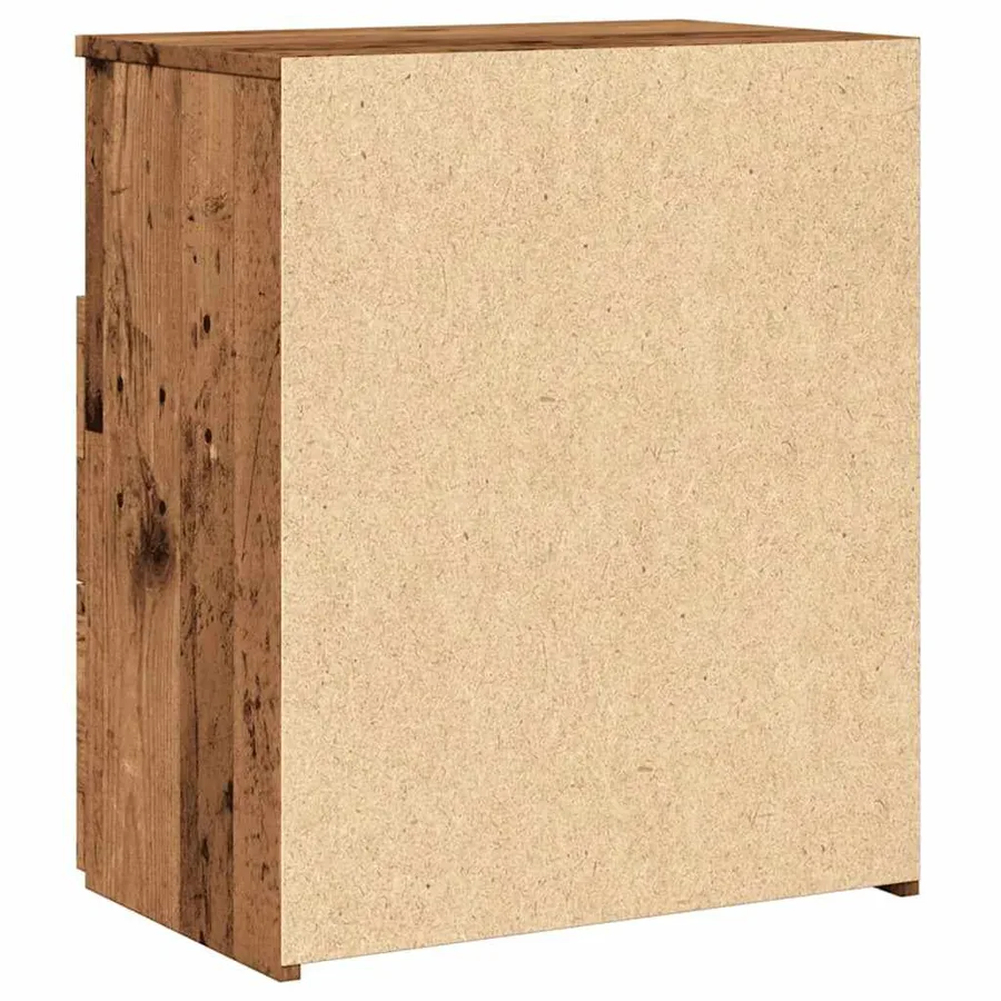 Table de chevet vieux bois 50x32x60 cm bois d'ingénierie - 6