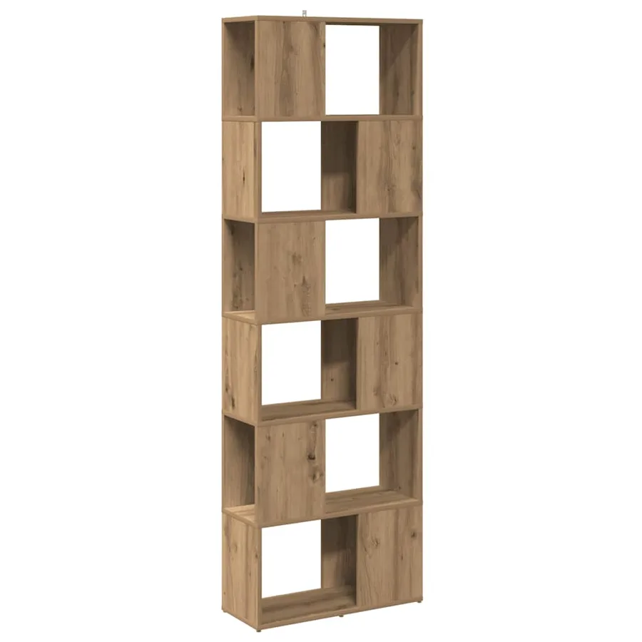 Bibliothèque/Séparateur de pièce chêne artisanal 60x24x186 cm - 2