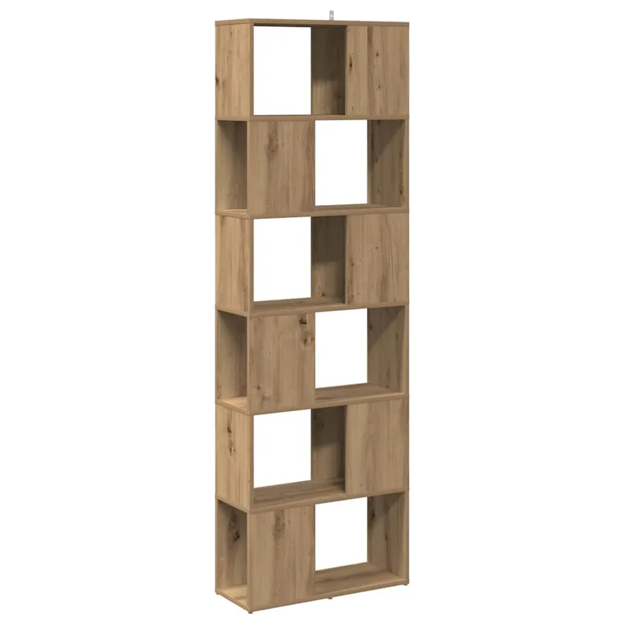 Bibliothèque/Séparateur de pièce chêne artisanal 60x24x186 cm - 6