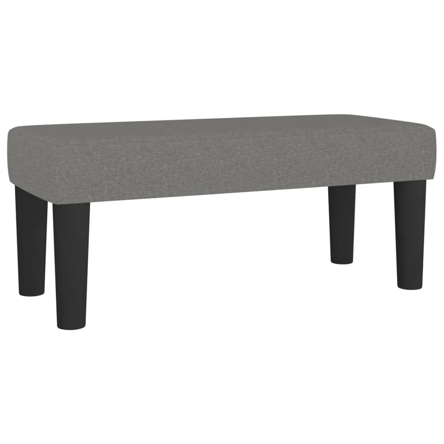Sommier à lattes de lit avec matelas Gris foncé 80x200 cm Tissu - 7