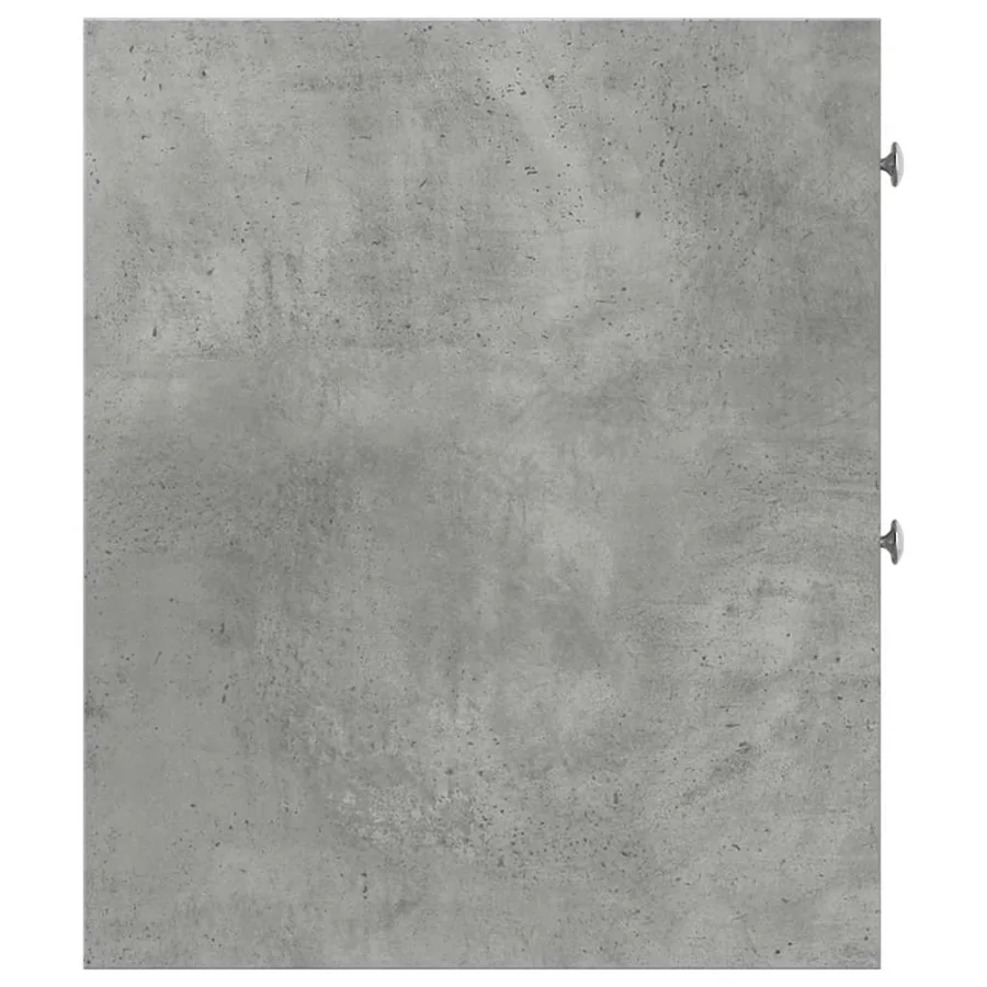 Armoire de salle de bain étroite avec roulettes gris béton - 5