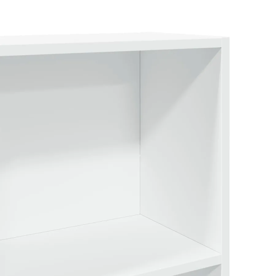 Bibliothèque blanc 60x24x143 cm bois d'ingénierie - 7