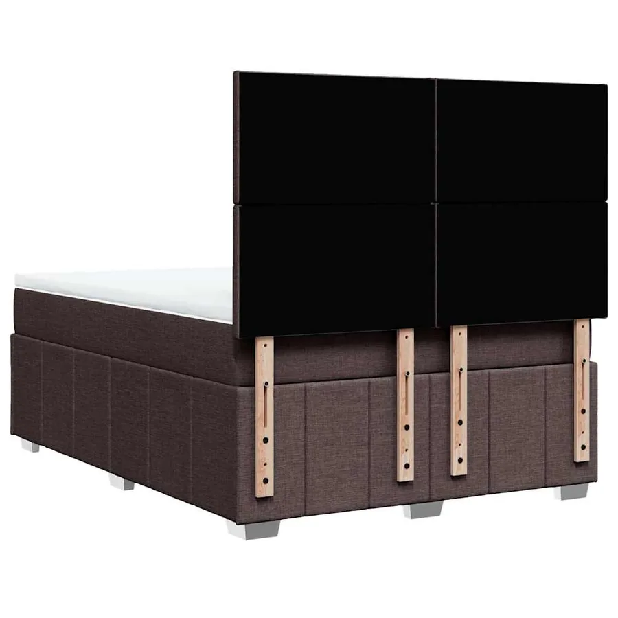 Sommier à lattes de lit avec matelas Marron foncé 160x200 cm - 8