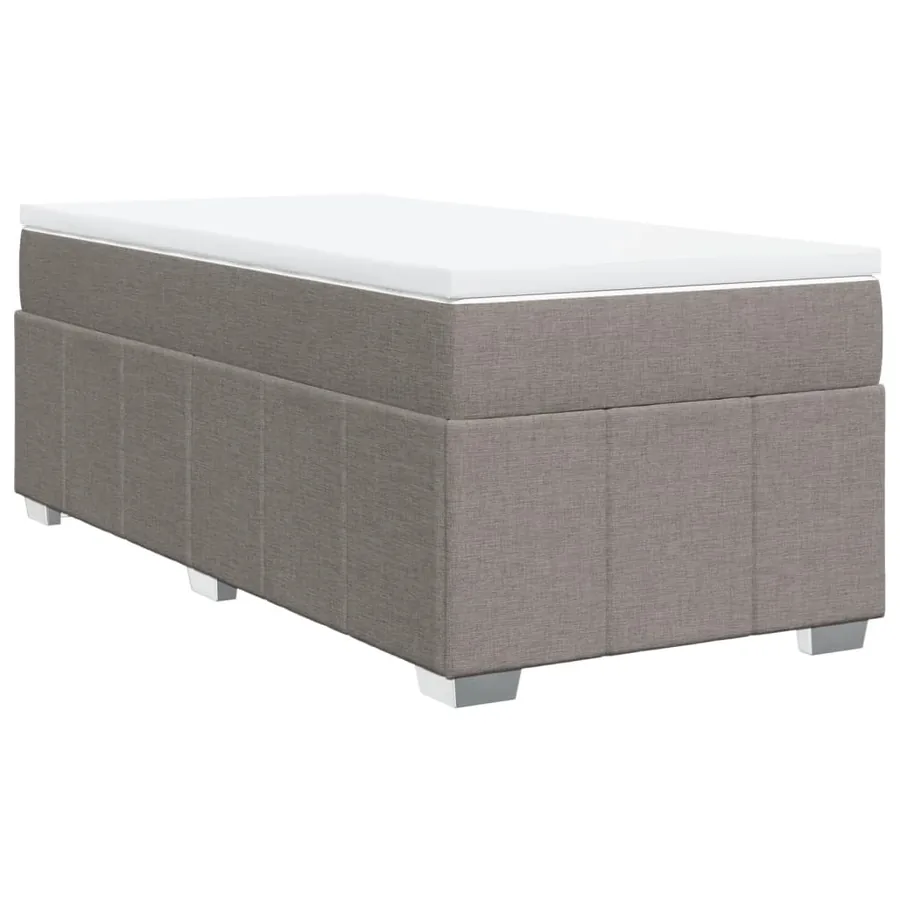 Sommier à lattes de lit avec matelas Taupe 80x200 cm Tissu - 2