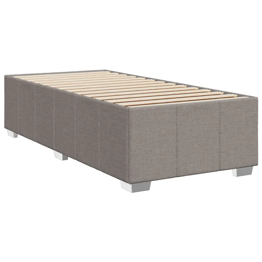Sommier à lattes de lit avec matelas Taupe 80x200 cm Tissu - 8