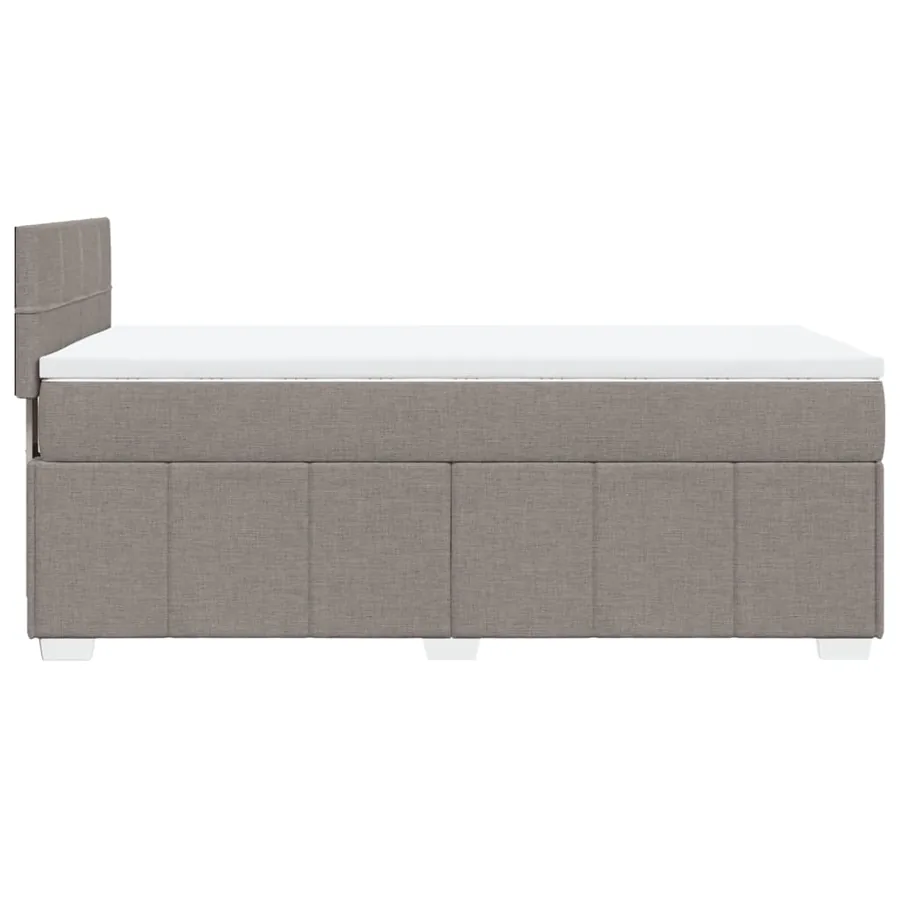 Sommier à lattes de lit avec matelas Taupe 80x200 cm Tissu - 5