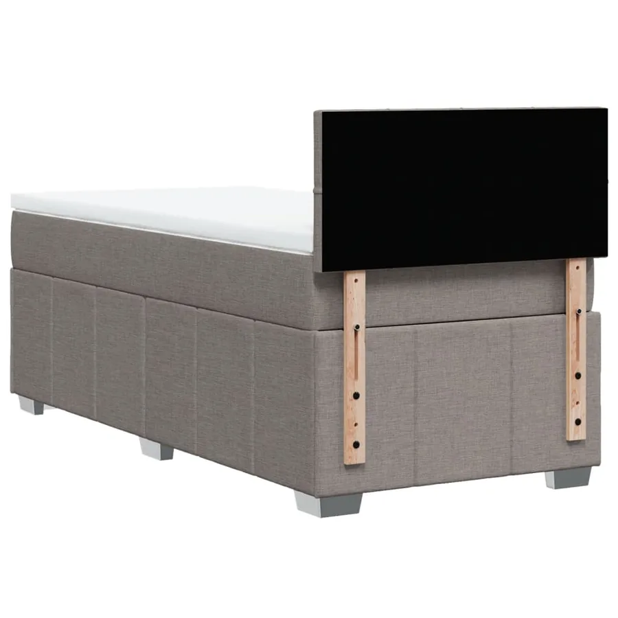 Sommier à lattes de lit avec matelas Taupe 80x200 cm Tissu - 6