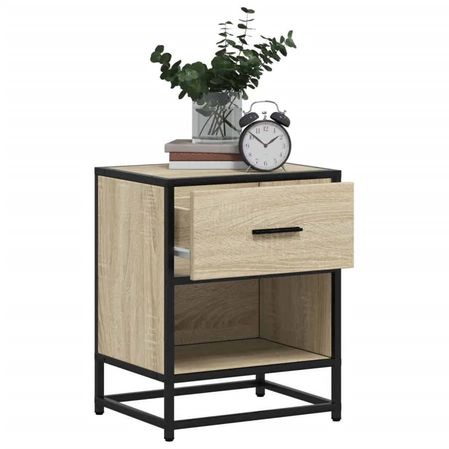 Table de chevet chêne sonoma 40x31x50 cm bois d’ingénierie - 4