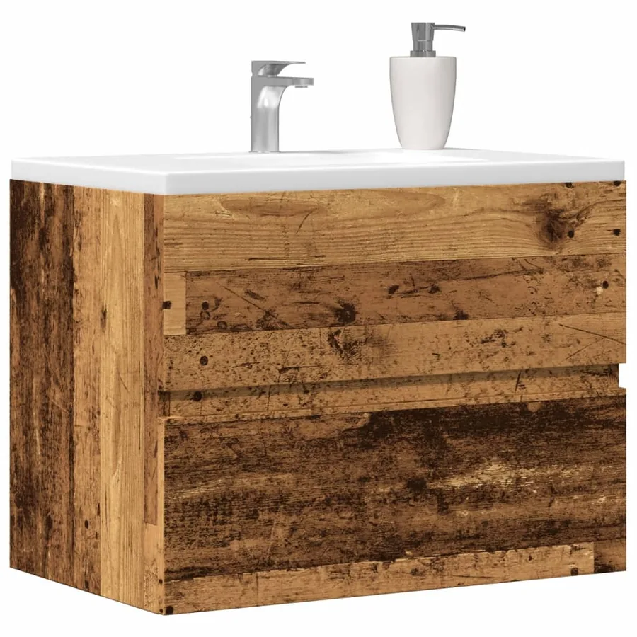 Armoire de salle de bain vieux bois bois d'ingénierie