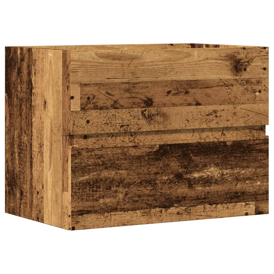 Armoire de salle de bain vieux bois bois d'ingénierie - 2