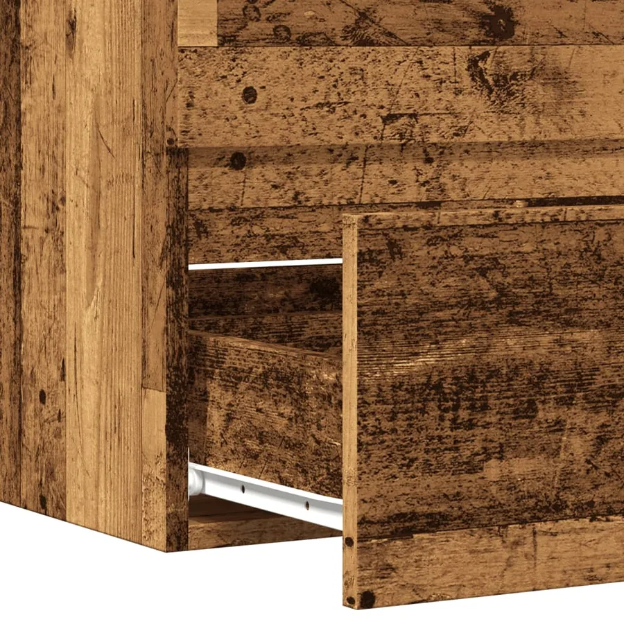 Armoire de salle de bain vieux bois bois d'ingénierie - 8