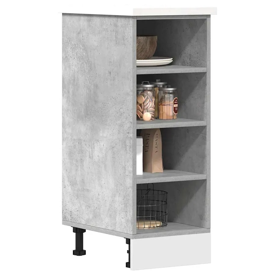 Meuble bas "Riga" Gris béton 30 x 44,5 x 81,5 cm Bois d'ingénierie