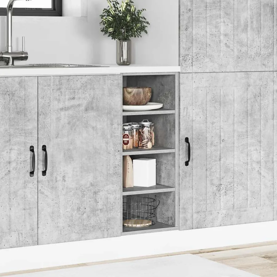 Meuble bas "Riga" Gris béton 30 x 44,5 x 81,5 cm Bois d'ingénierie - 3