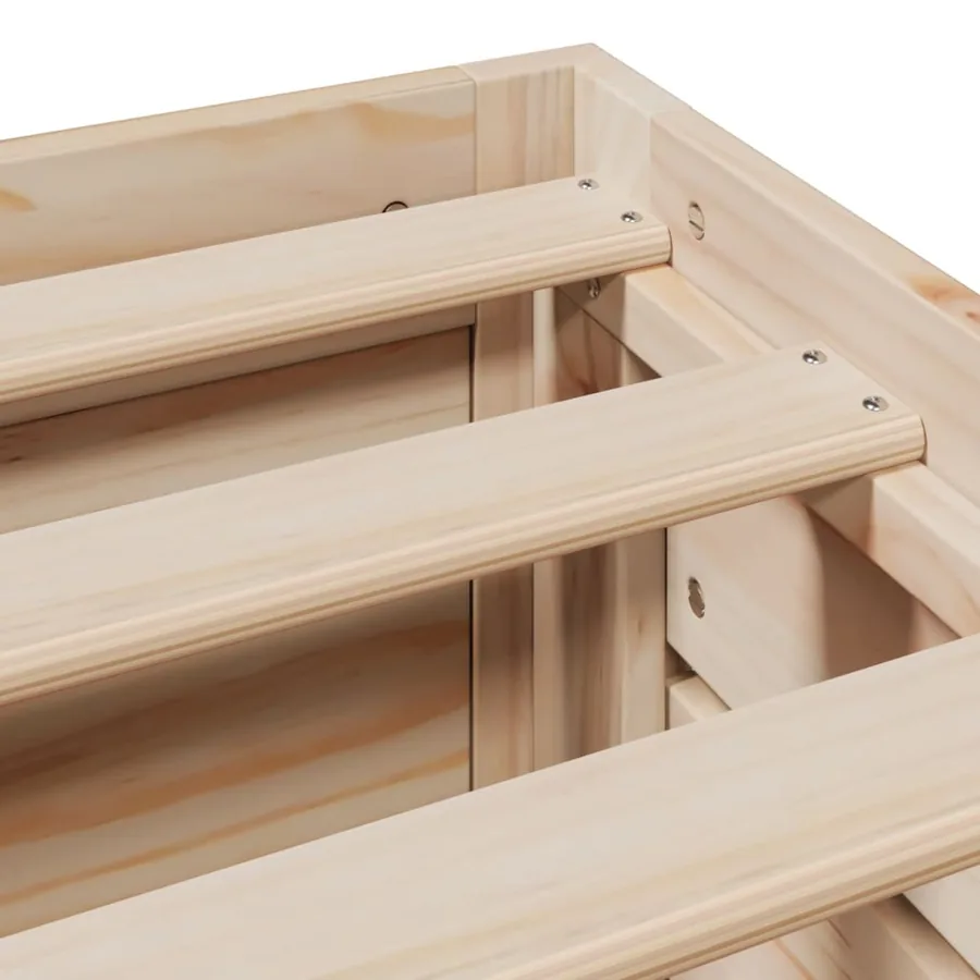 Cadre de lit sans matelas avec tiroirs 160x200 cm bois de pin - 11