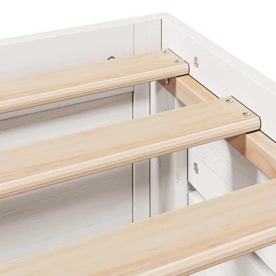 Cadre de lit sans matelas avec tiroirs 140x190 cm bois de pin - 11