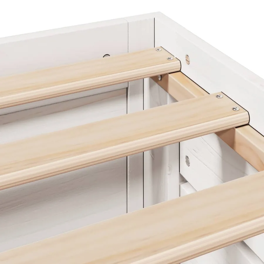 Cadre de lit sans matelas avec tiroirs 75x190 cm bois de pin - 11