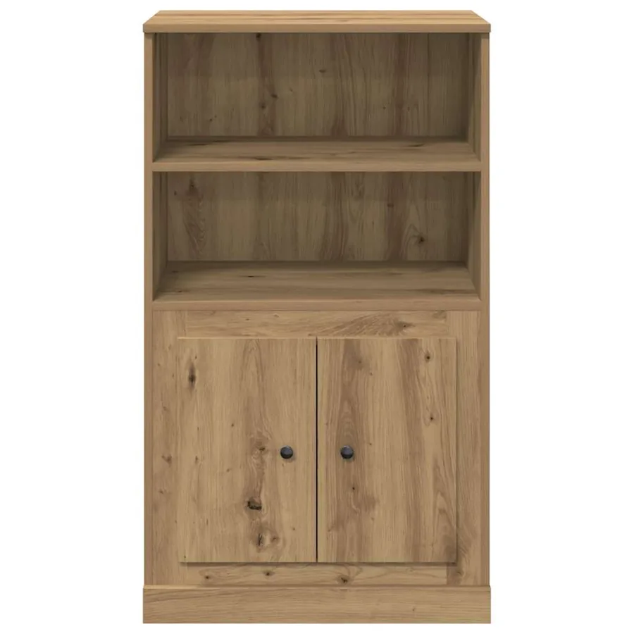 Buffet haut chêne artisanal 60x35,5x103,5 cm bois d'ingénierie - 5