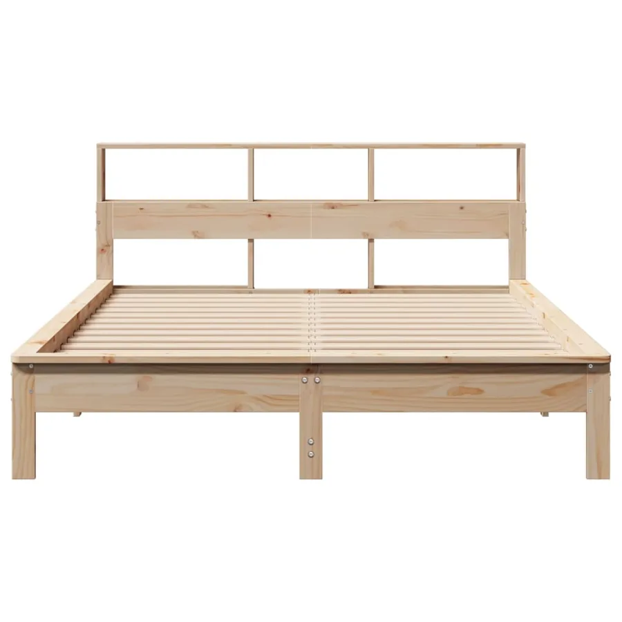 Cadre de lit sans matelas 135x190 cm bois de pin massif - 4