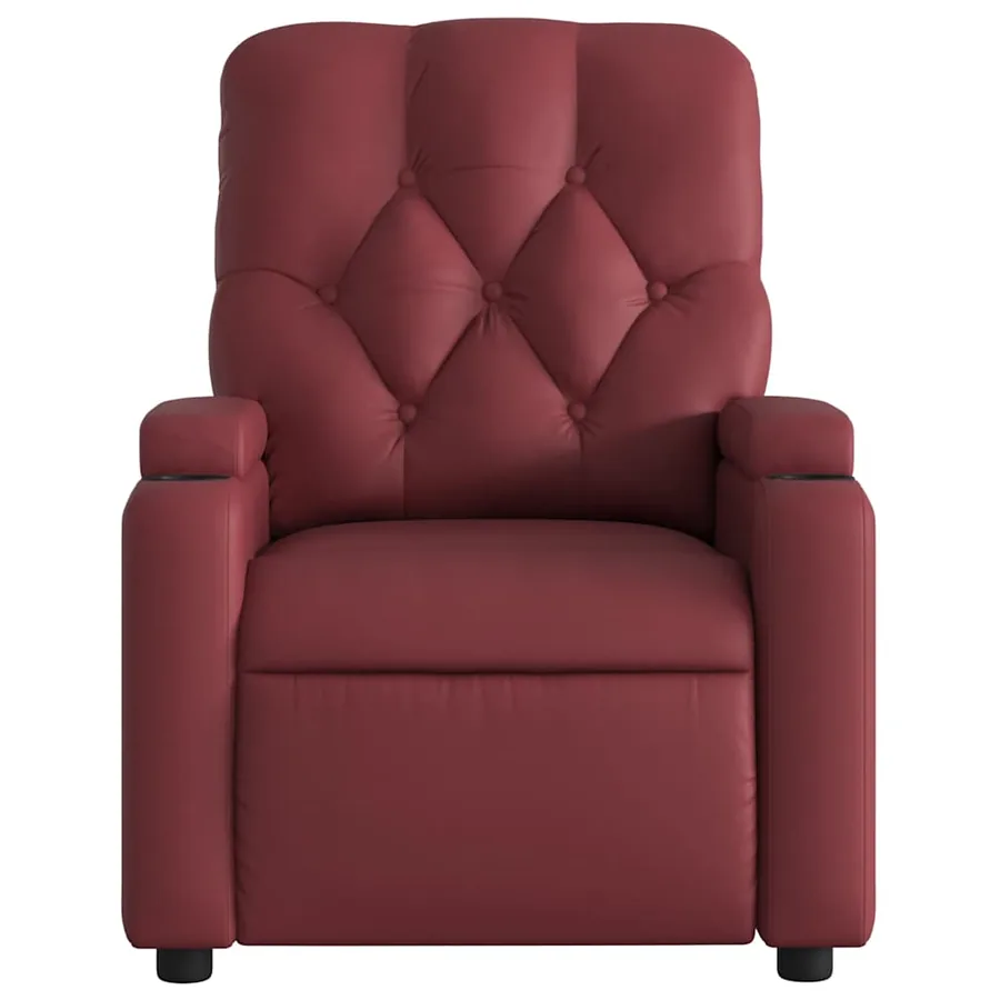 Fauteuil inclinable électrique Rouge bordeaux Similicuir - 9