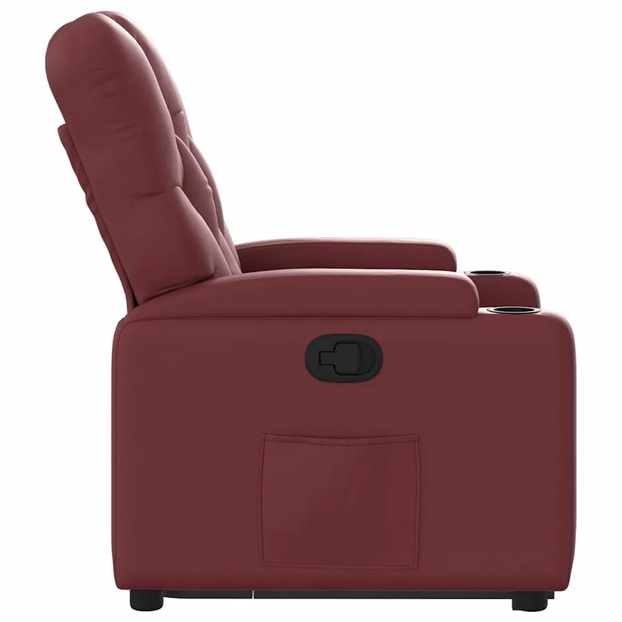 Fauteuil inclinable Rouge bordeaux Similicuir - 10