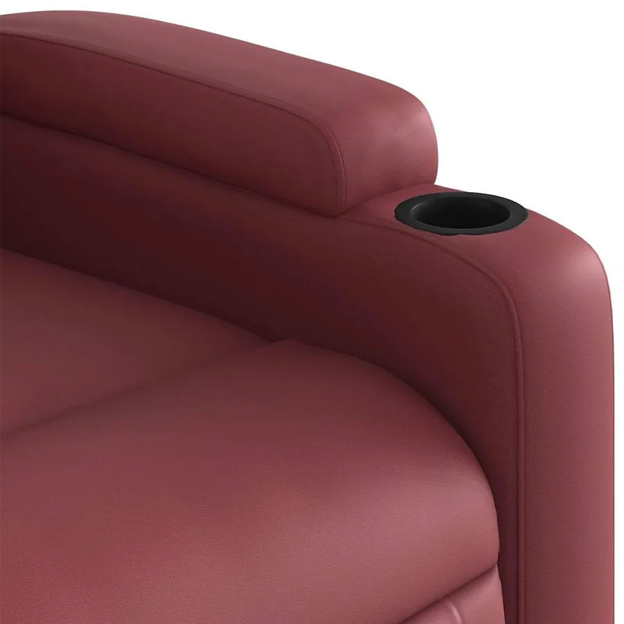Fauteuil inclinable Rouge bordeaux Similicuir - 11