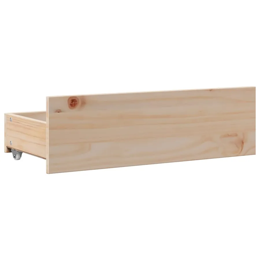Lit bibliothèque sans matelas 75x190 cm bois de pin massif - 8