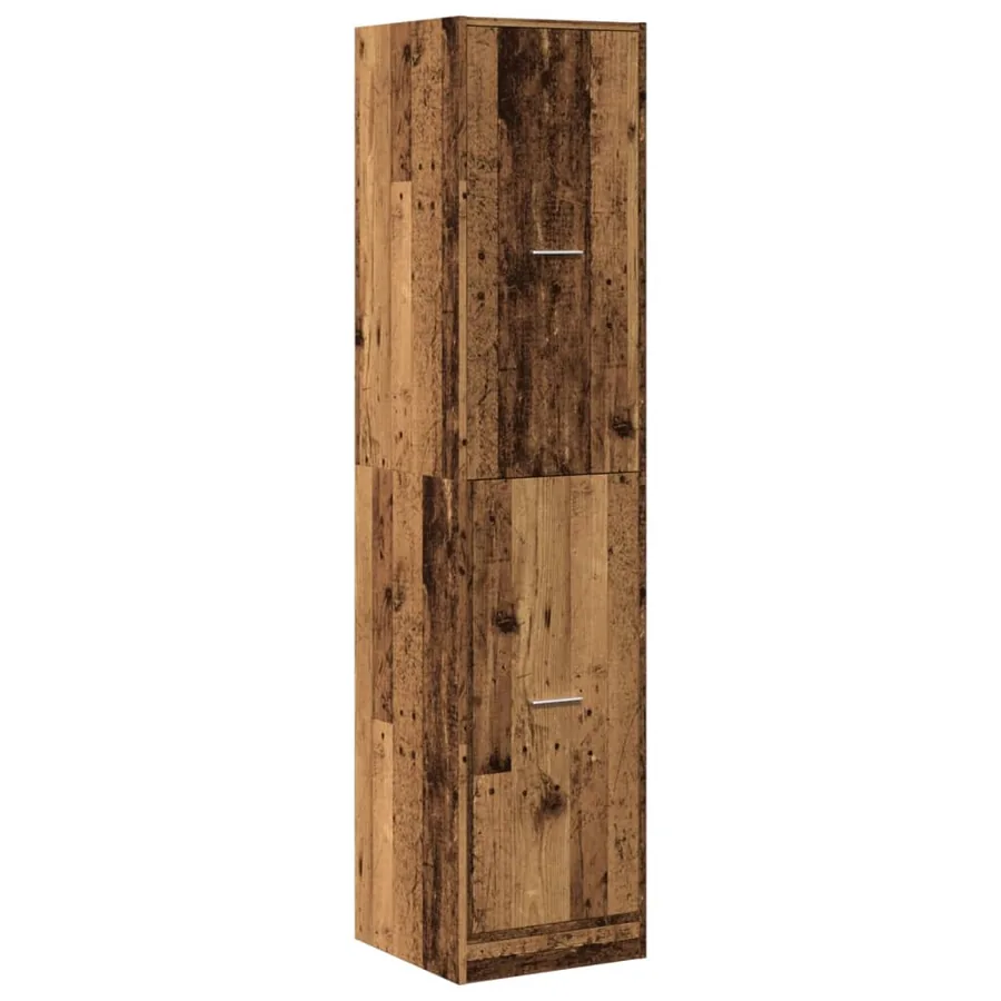 Armoire d'apothicaire vieux bois 40x41x174,5 cm bois ingénierie - 4