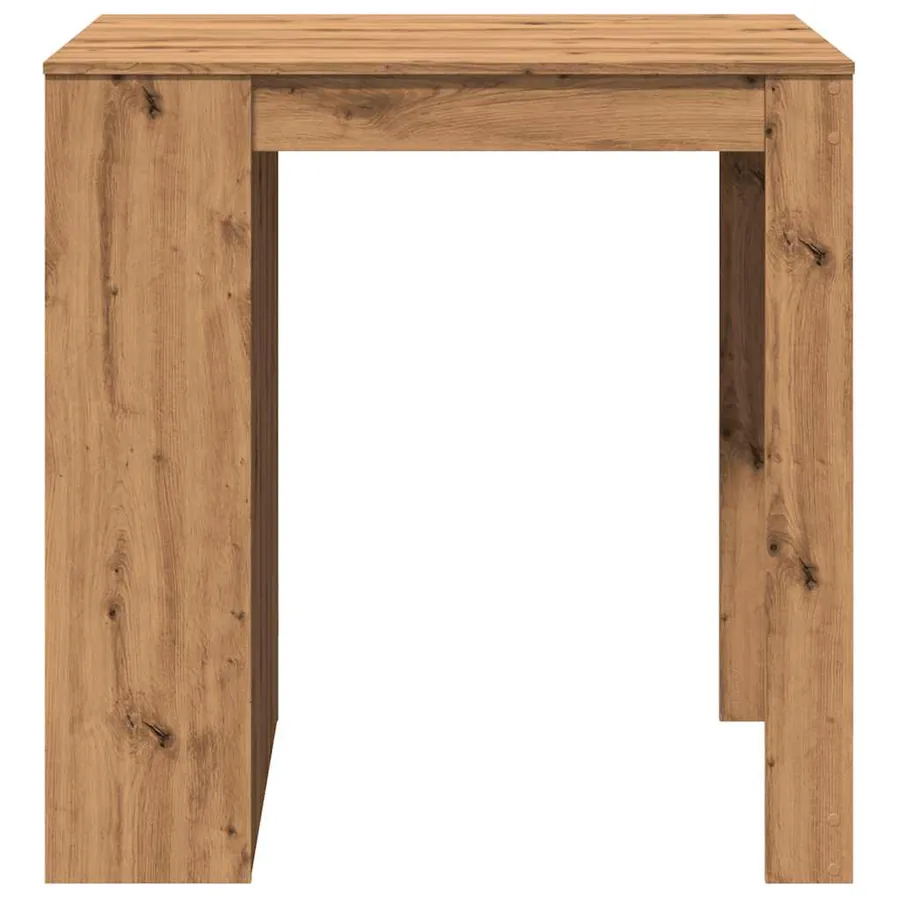 Table de bar chêne artisanal 102x70x103,5 cm bois d'ingénierie - 5