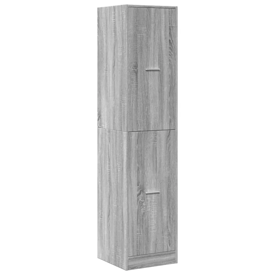 Armoire apothicaire sonoma gris 40x41x174,5cm bois d'ingénierie - 4