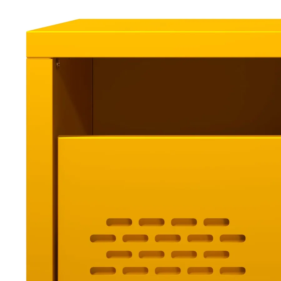 Tables de chevet 2 pcs jaune moutarde 35x39x43,5 cm acier - 11