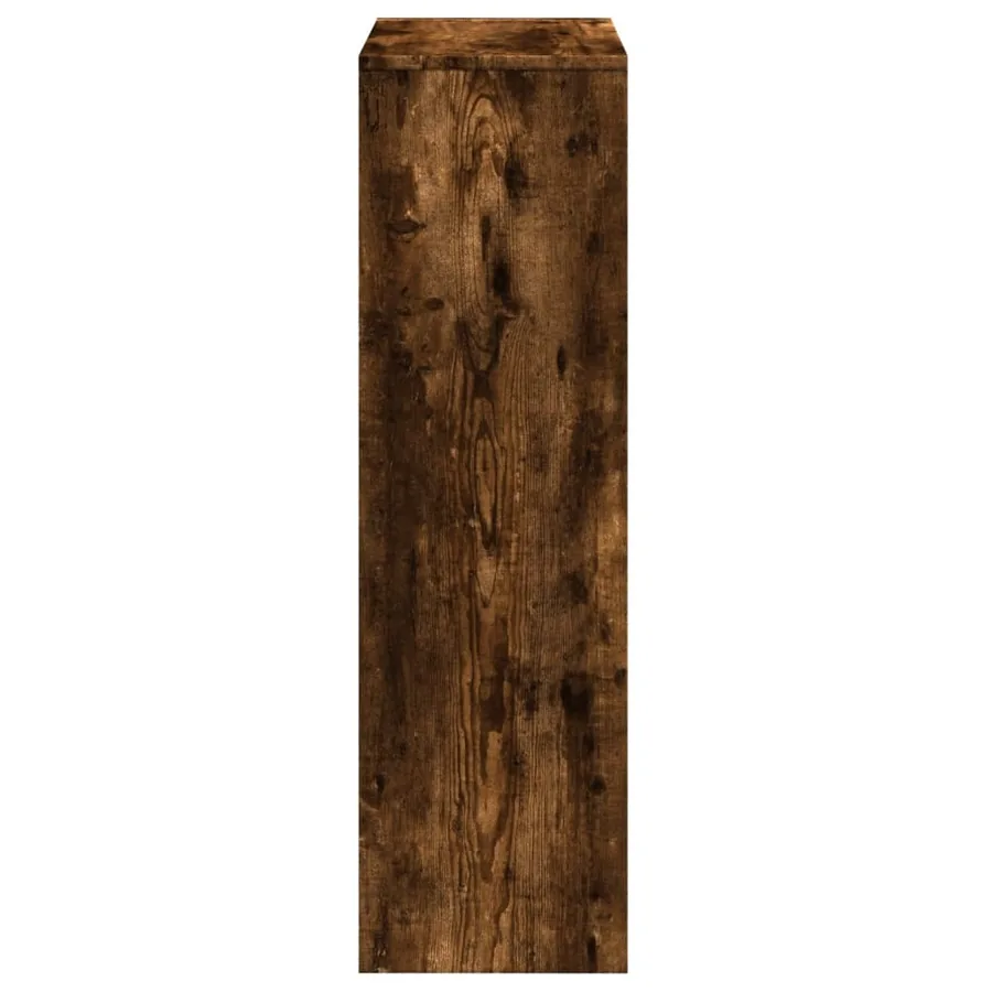 Étagère séparatrice de pièce à 3 niveaux chêne fumé 99x29x99 cm - 7