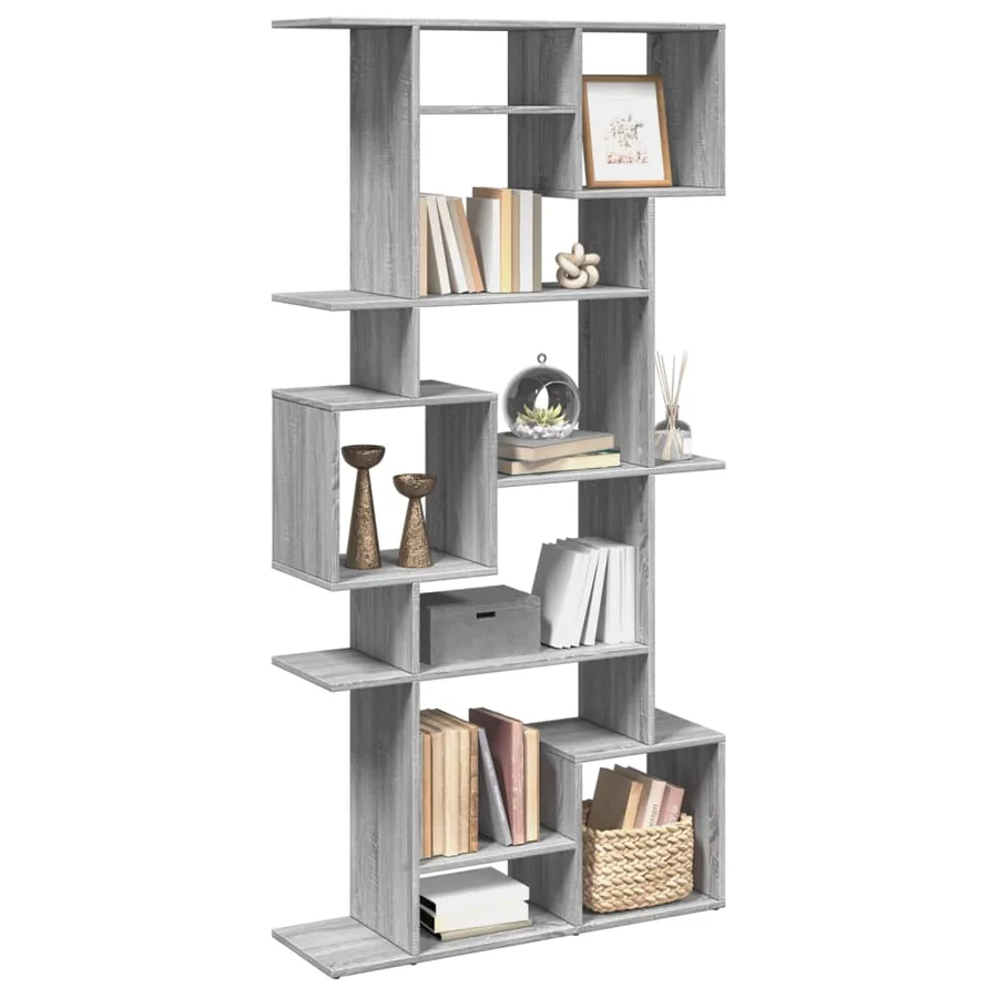 Bibliothèque sonoma gris 92x29x188 cm bois d'ingénierie - 4