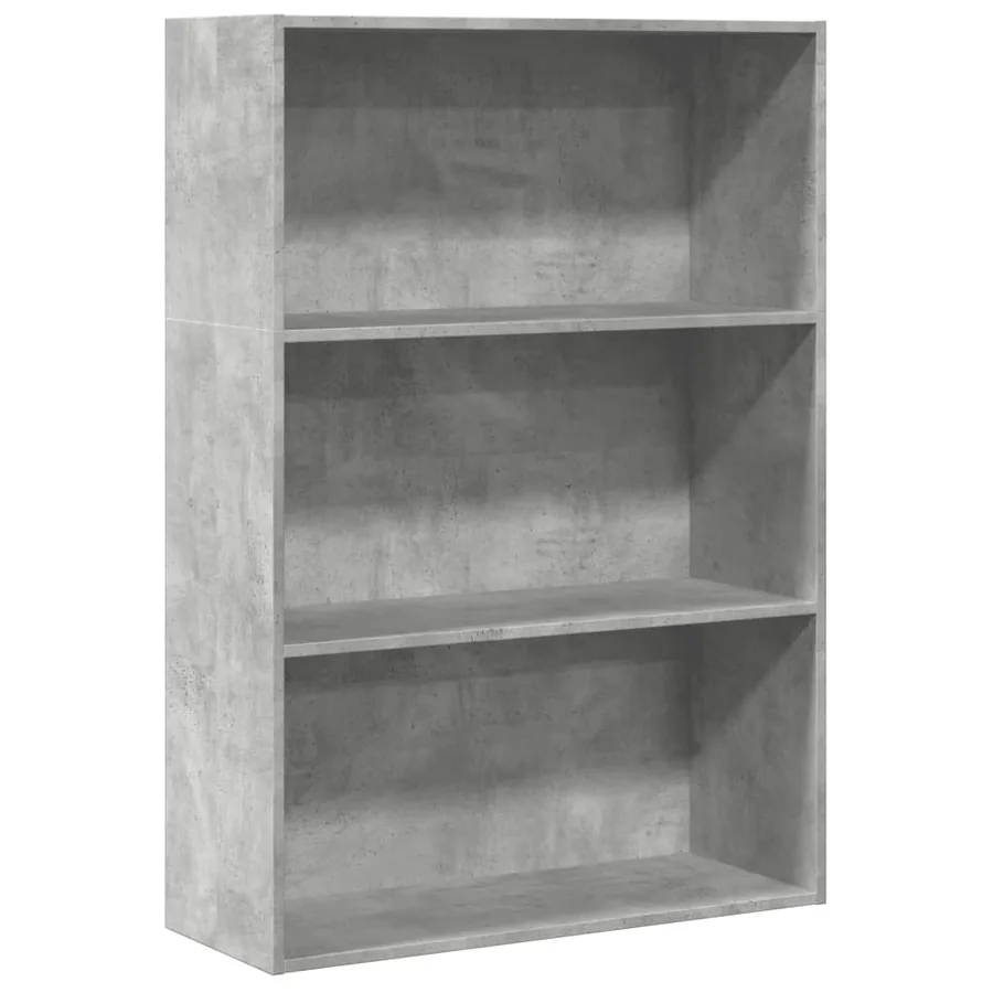 Bibliothèque gris béton 80x30x114 cm bois d'ingénierie - 2