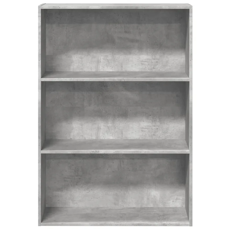 Bibliothèque gris béton 80x30x114 cm bois d'ingénierie - 4