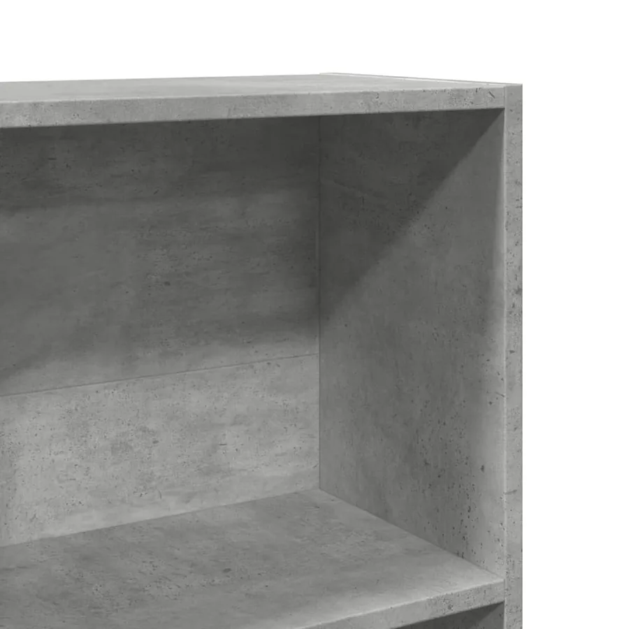 Bibliothèque gris béton 80x30x114 cm bois d'ingénierie - 7