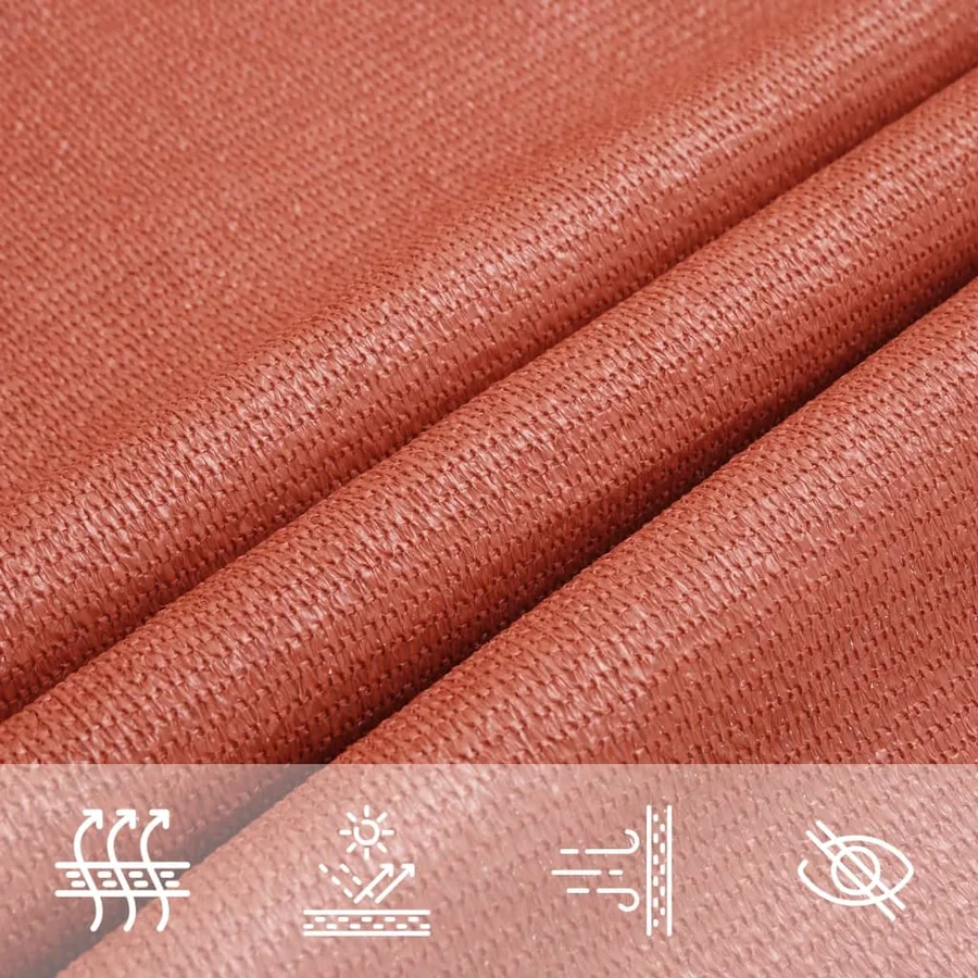 Voile d'ombrage 160 g/m² Terre cuite 3x6 m PEHD - 7