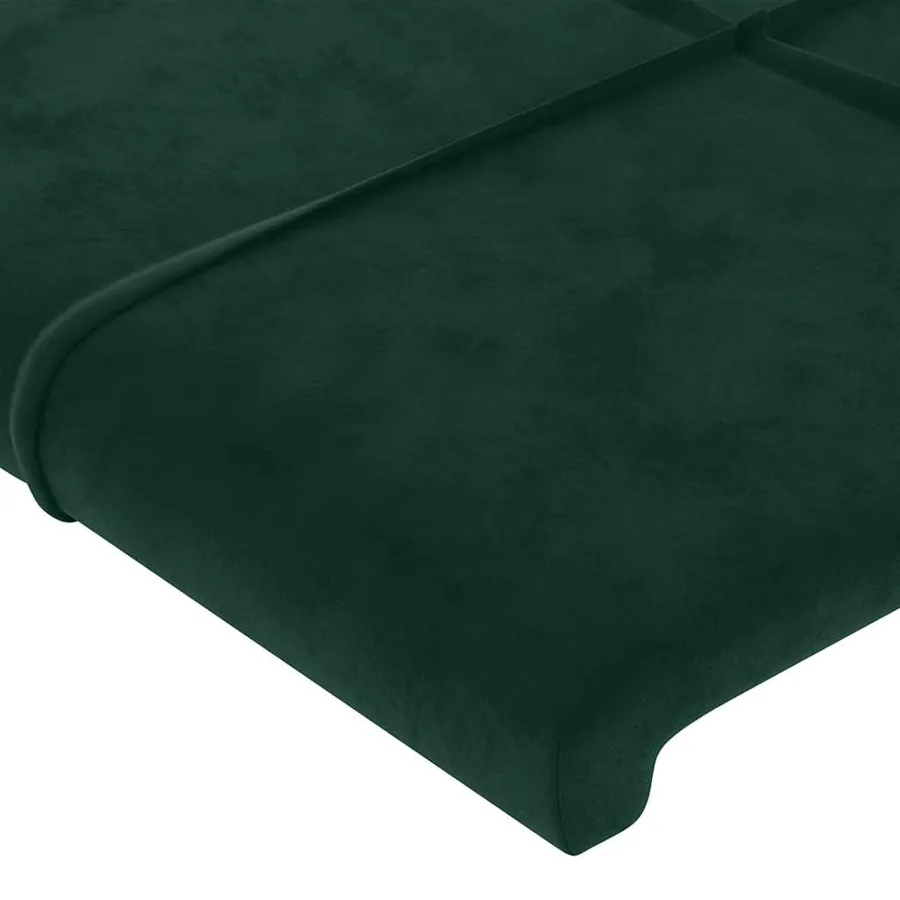 Tête de lit Vert foncé 80x5x118/128 cm Velours - 4