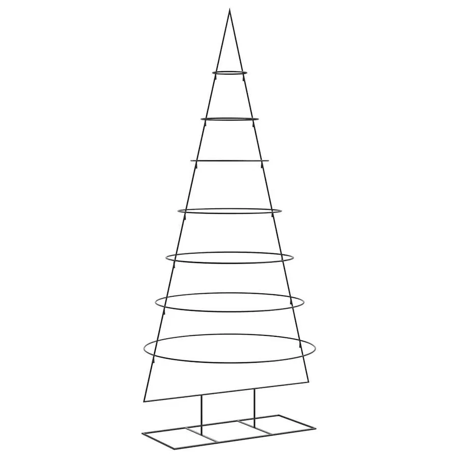Arbre de Noël en métal pour décoration noir 210 cm - 2