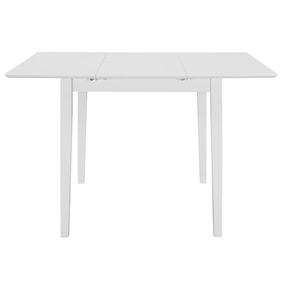 Table à manger extensible Blanc (80-120)x80x74 cm MDF - 4