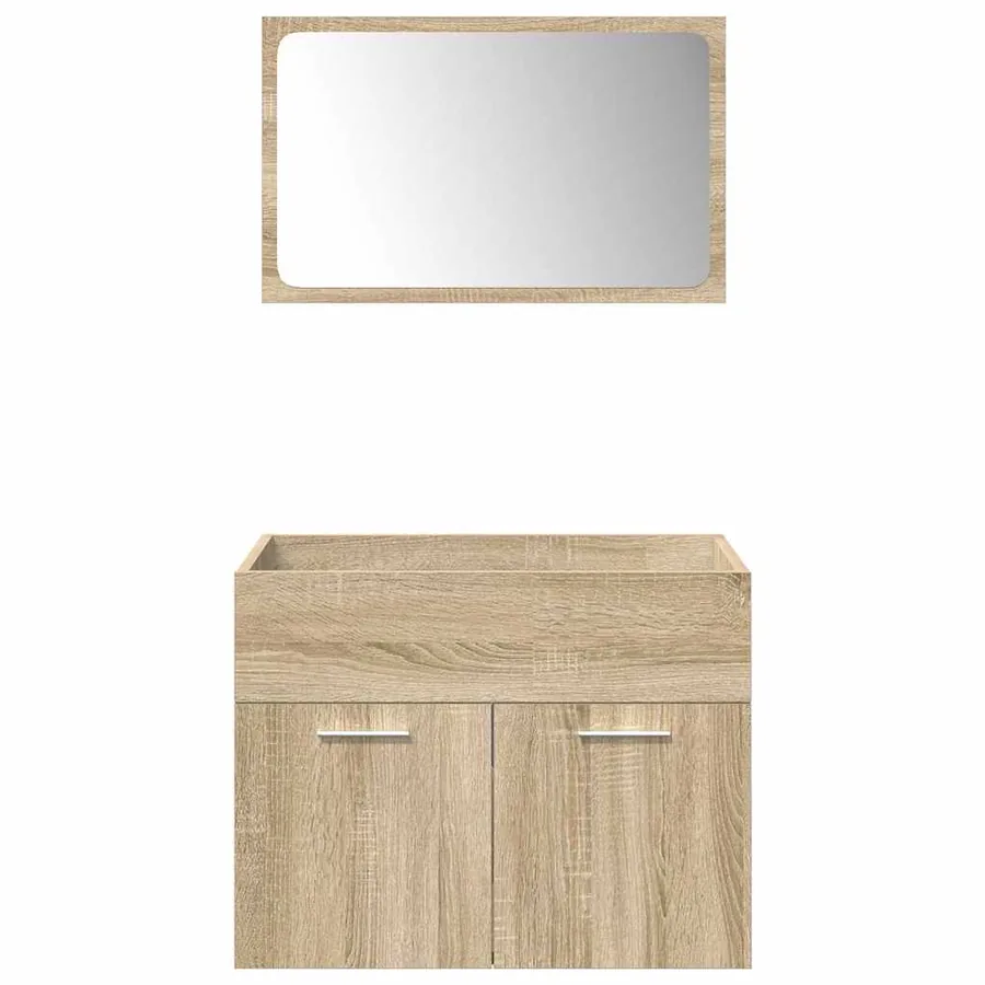 Ensemble de meubles de salle de bain 5 pcs chêne sonoma - 8