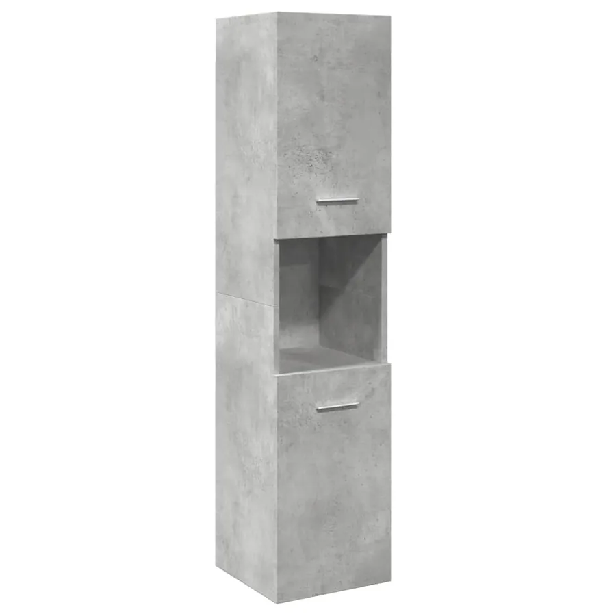 Ensemble de meubles de salle de bain 4 pcs gris béton - 6