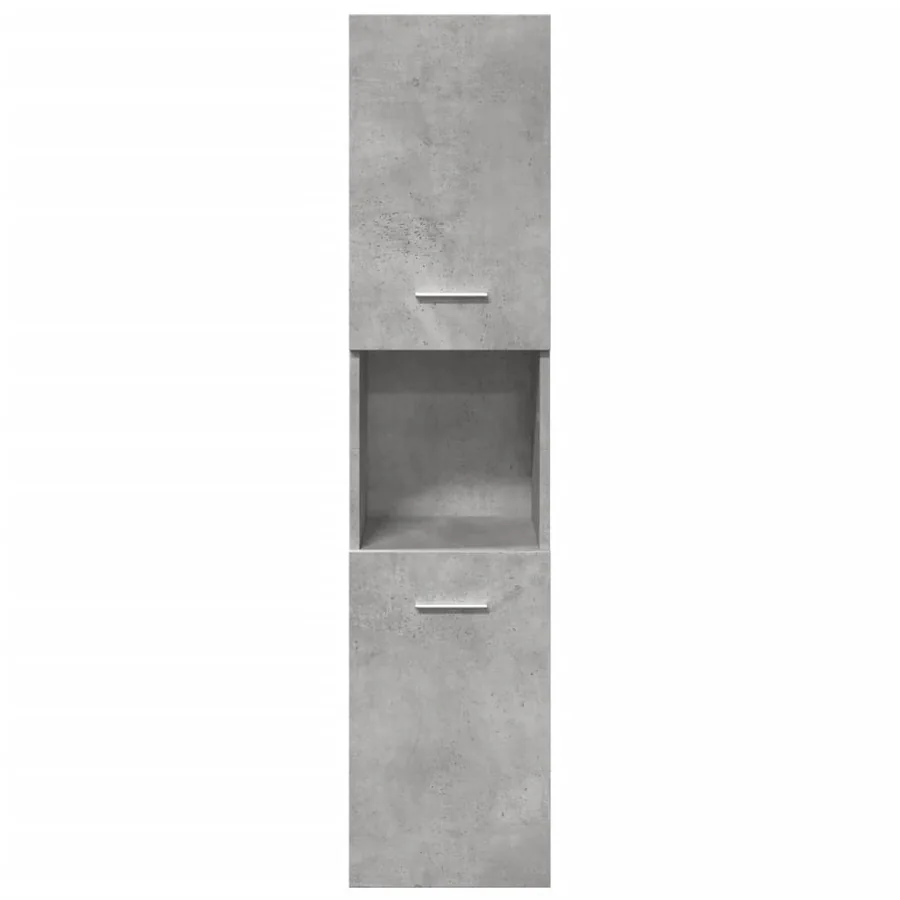 Ensemble de meubles de salle de bain 4 pcs gris béton - 7