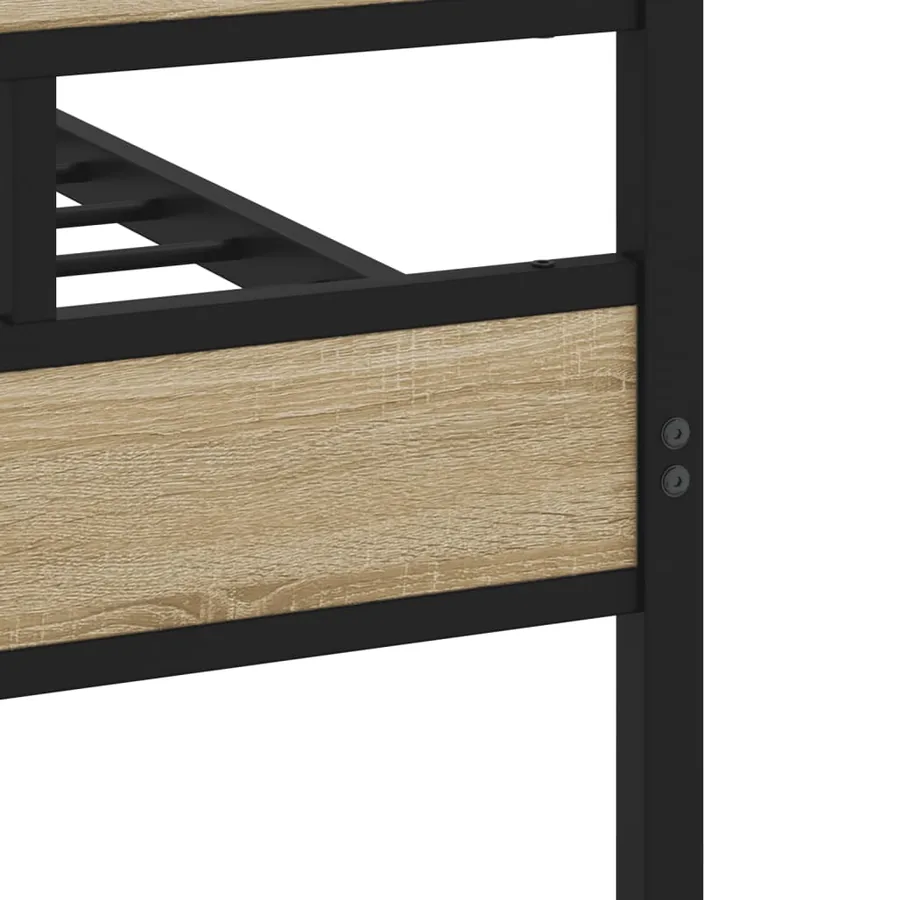 Cadre de lit en métal sans matelas chêne sonoma 80x200 cm - 8