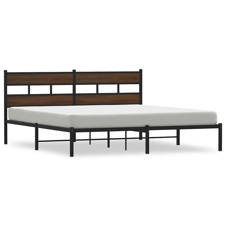 Cadre de lit sans matelas avec tête de lit 200x200 cm - 2